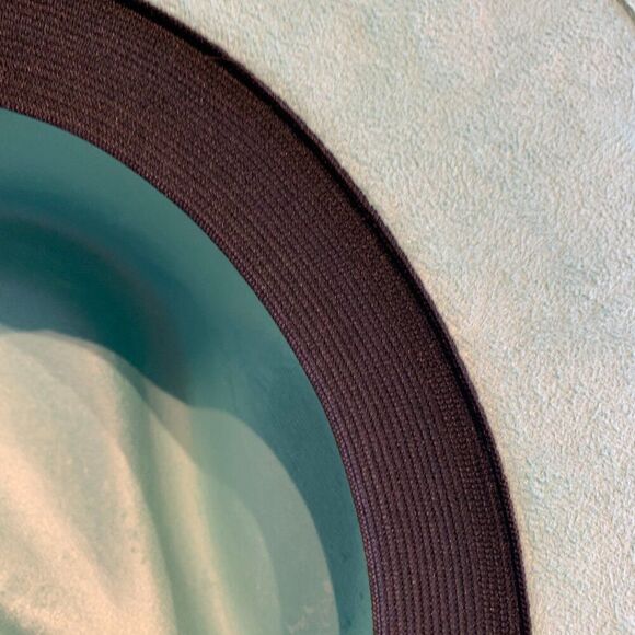 Hat, broad brim, EUC, faux suede, size med, adjustable, stetson style, turquoise - Picture 8 of 16